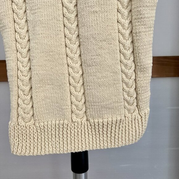 Handmade Knit V-Neck Pullover Sweater Vest Cream Yellow Sz XS / S - No‎ Labels - Picture 7 of 10